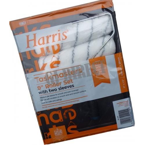 Paint Roller Set With 2 Sleeves Harris Taskmaster Woven Fabric